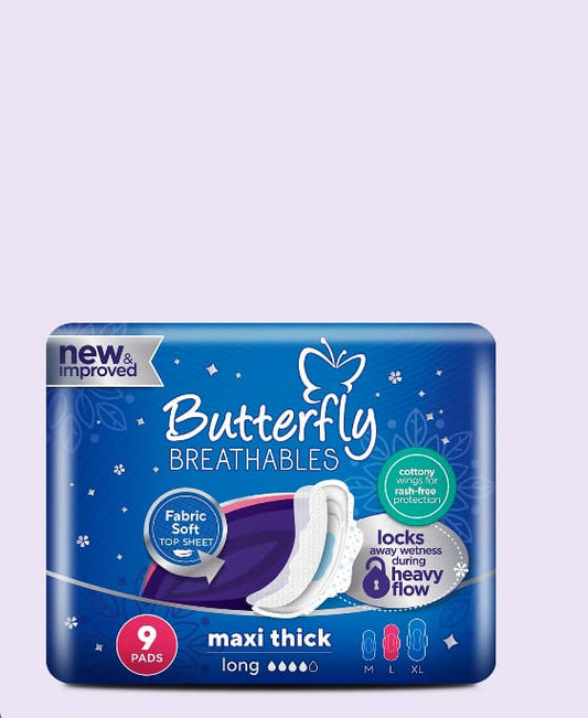 🦋 Breathable Maxi Pads Long (9 pcs) 🌟